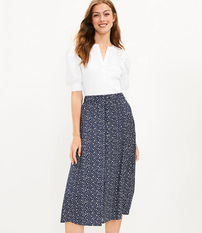 Petite pull on midi skirt best sale