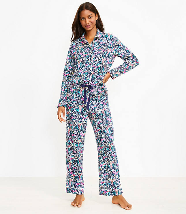 Women's poplin pajama set hot sale