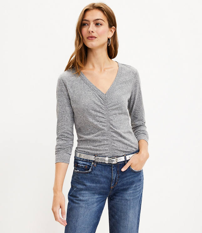 Cinched Sleeve Top