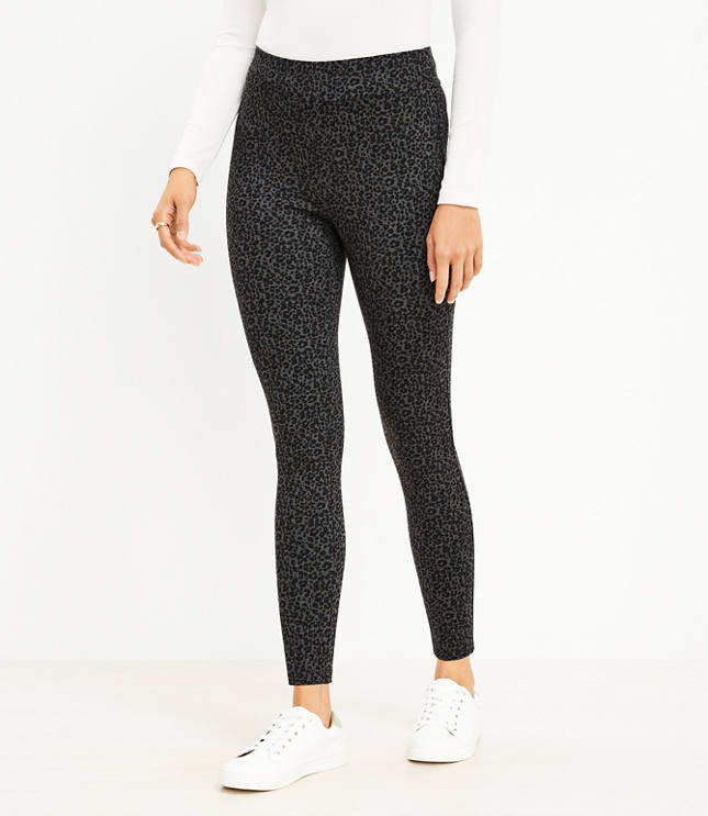 Brown Leopard Ponte Legging - Brown Multicolor