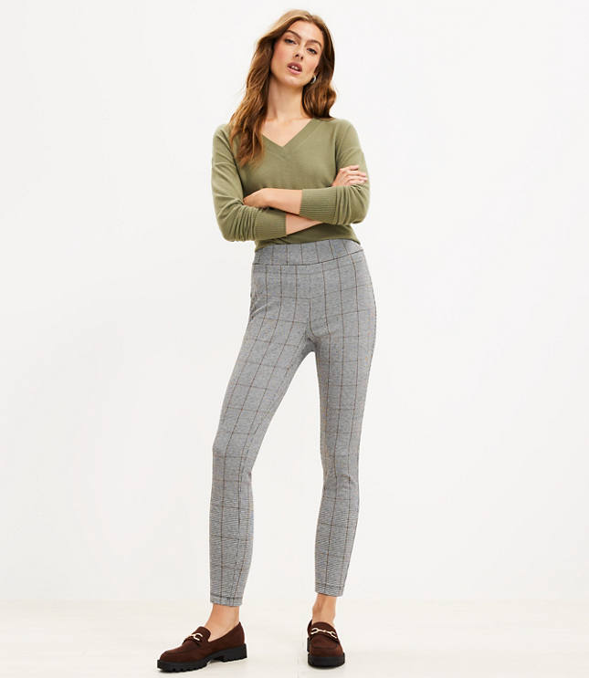 Grey checked leggings best sale