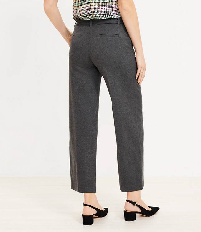 Petite Belted Wide Leg Crop Pants in Herringbone carousel Product Image 3