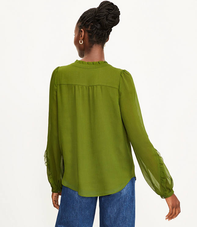 Loft best sale green blouse