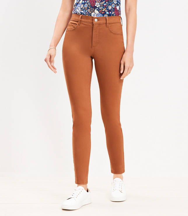 Petite Curvy Five Pocket Straight Pants in Faux Leather