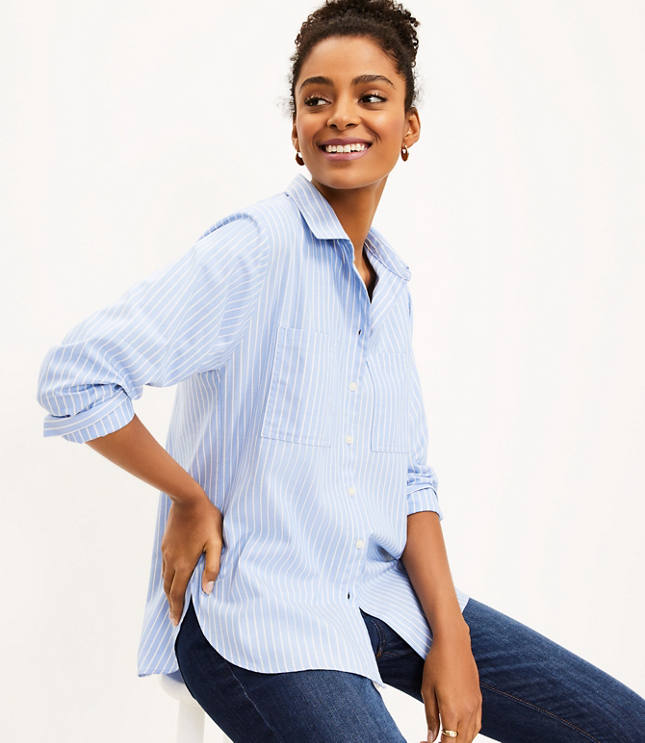 Striped Pocket Tunic Shirt