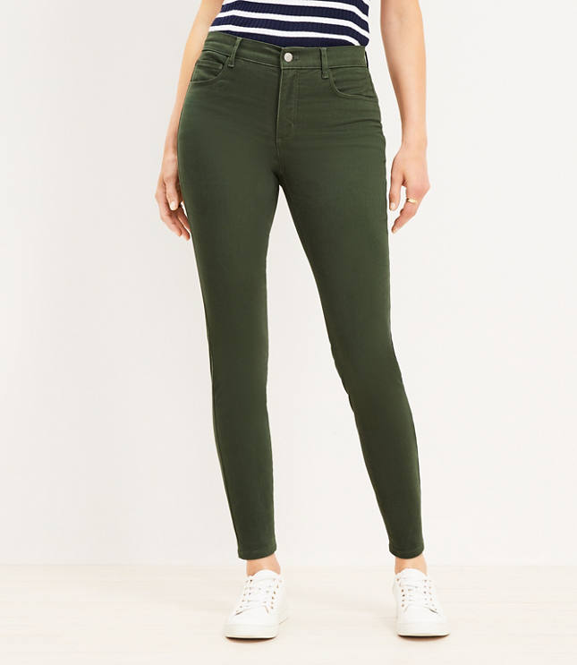 Curvy Five Pocket Skinny Pants in Sateen