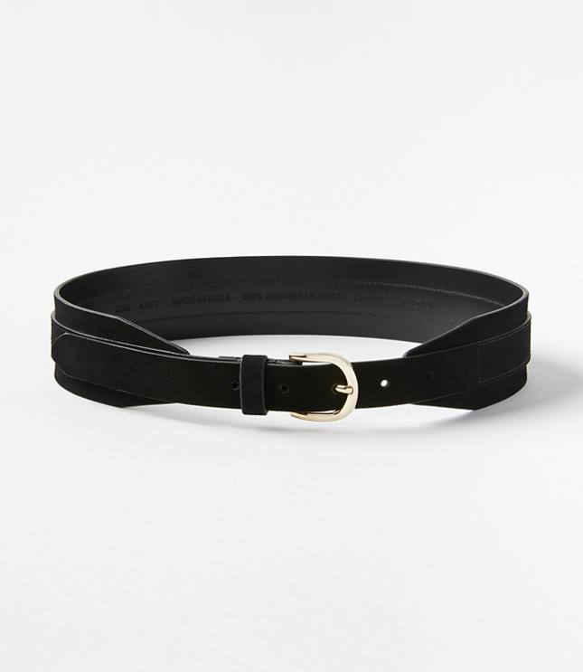 Suede Wide Waist Belt