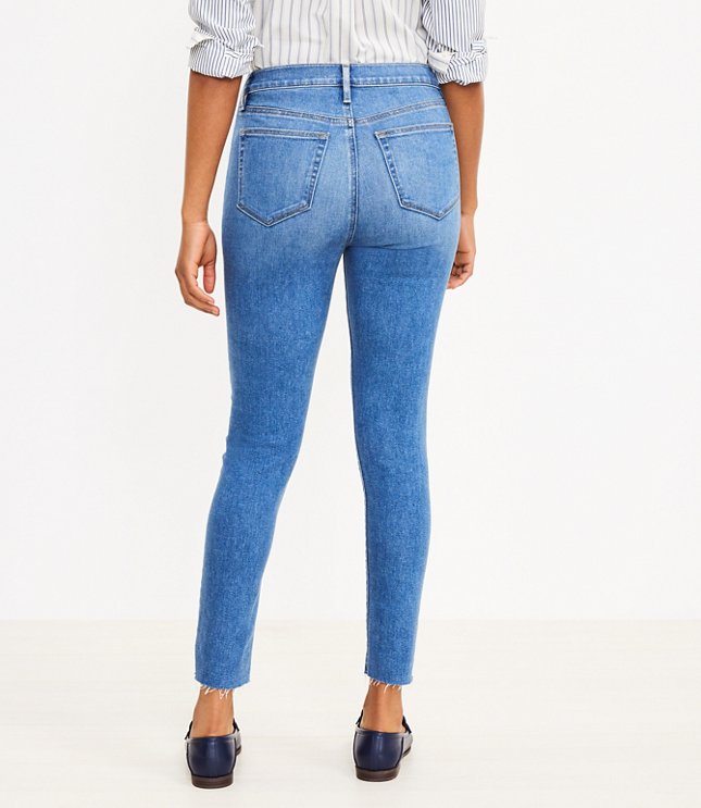 Tall Curvy Fresh Cut High Rise Skinny Jeans in Mid Indigo Wash