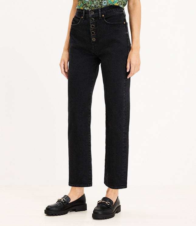 Loft curvy sale straight jeans