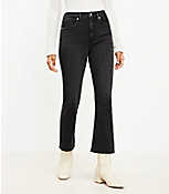 Tall Curvy Fresh Cut High Rise Kick Crop Jeans in Black carousel Product Image 1