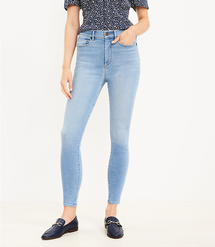 Tall High Rise Sculpt Jeggings in Classic Light Indigo image number 0