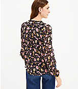 Petite Floral Ruffle Sleeve Blouse carousel Product Image 3