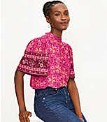 Paisley Mock Neck Top carousel Product Image 2