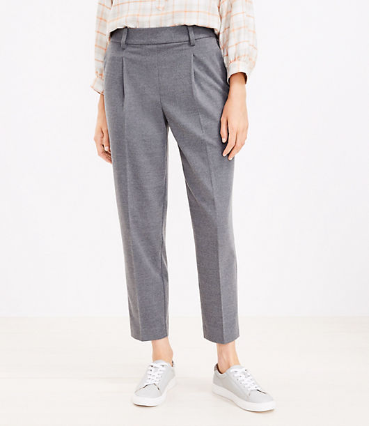 Loft Tall Pull On Taper Pants in Brushed Flannel