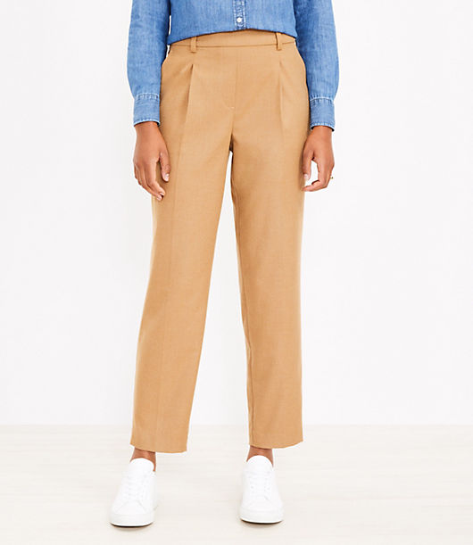 Loft Petite Pull On Taper Pants in Brushed Flannel
