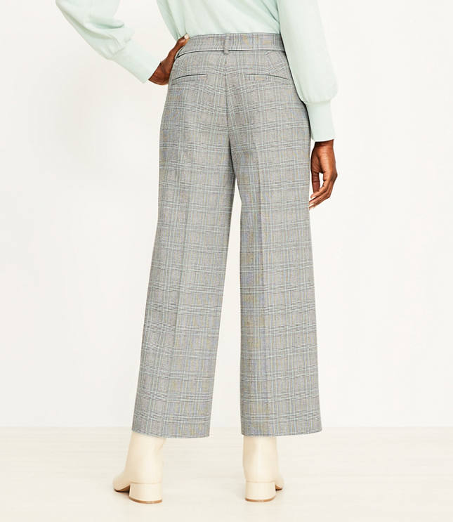 LINSI - Plaid Cropped Straight Cut Pants, YesStyle