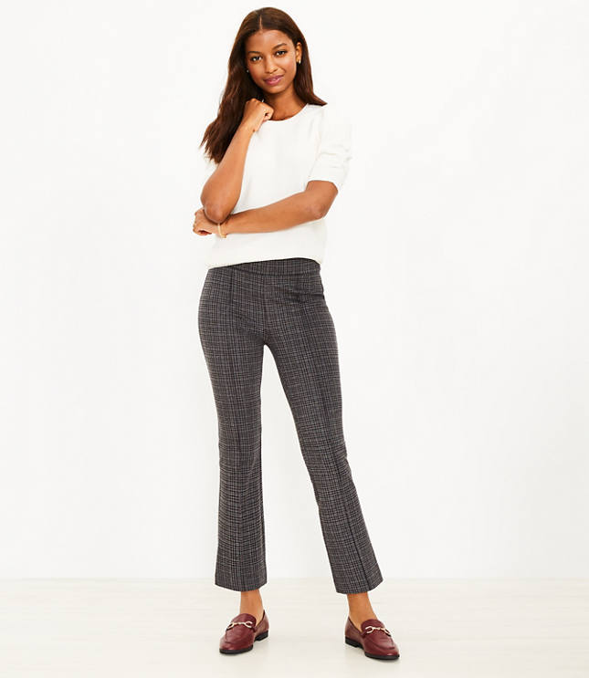 Petite Kick Crop Pants in Plaid