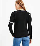 Shimmer Bow Puff Sleeve Sweater carousel Product Image 3
