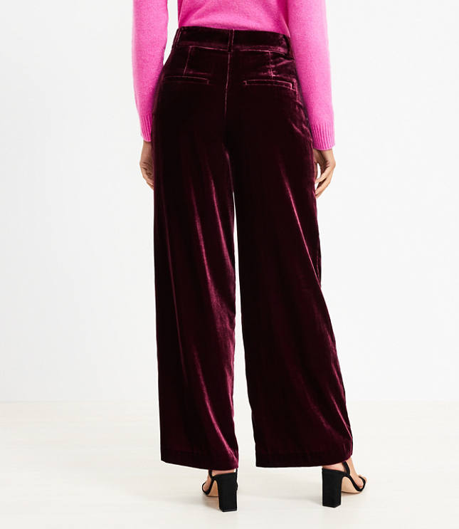 Wide-leg Velvet Pants