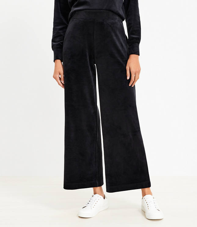 Velour Wide Leg Pant