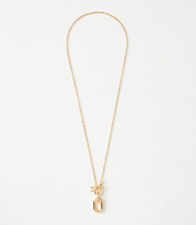 Loft Chain Link Pendant Necklace
