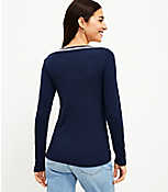 Ribbed Boatneck Tee carousel Product Image 3