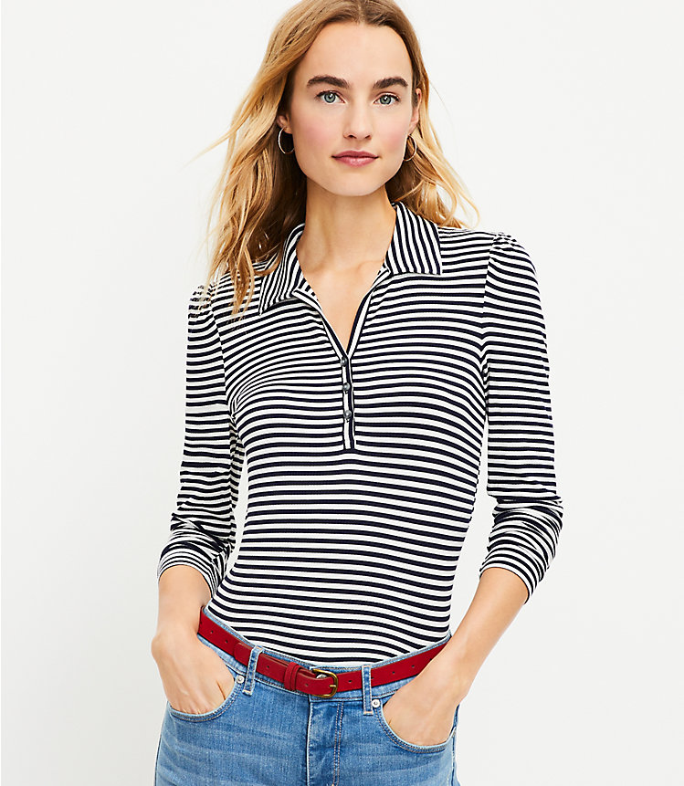 Striped Polo Tee image number 0