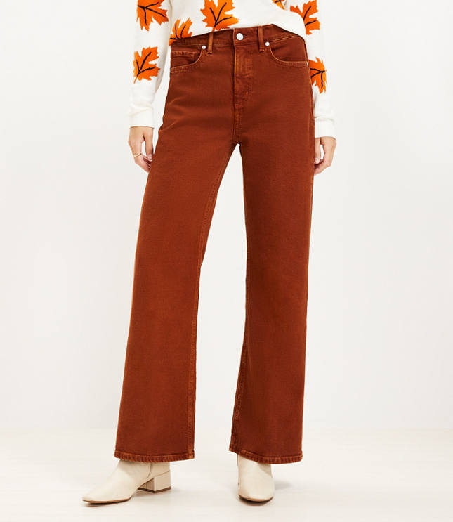 Curvy High Rise Wide Leg Jeans