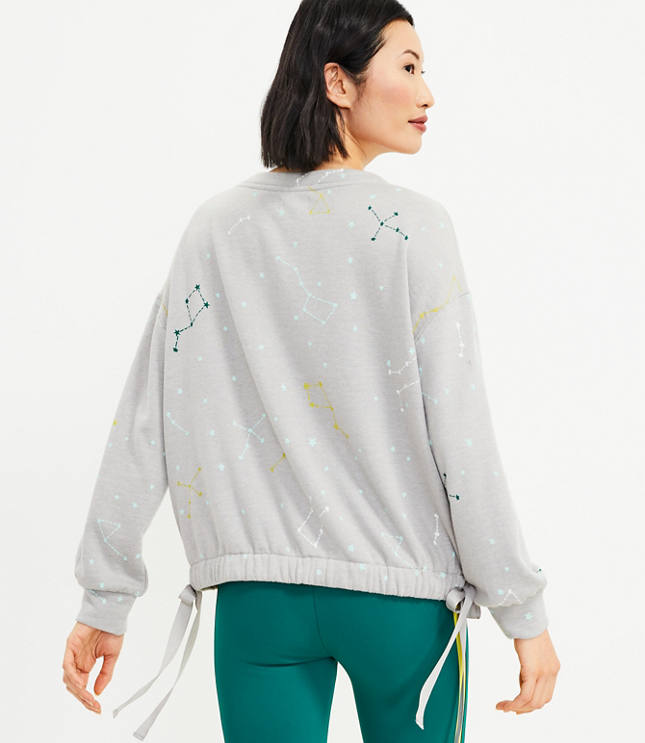 Lou & Grey Star Side Tie Fluffy Fleece Sweatshirt