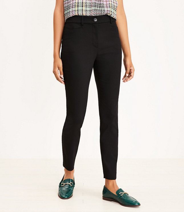 NWT LOFT Women's Tall Side Zip Kick Crop Pants - Black - Size 8 Tall