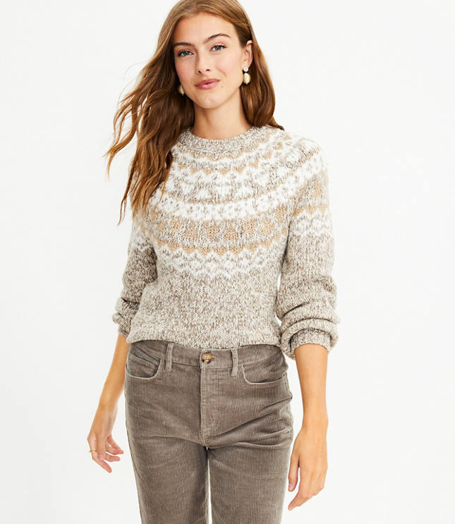 Loft fair isle on sale sweater