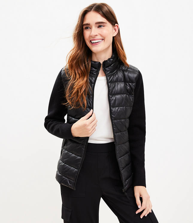 LOFT Lou & Grey Snake Print Puffer Vest - ShopStyle