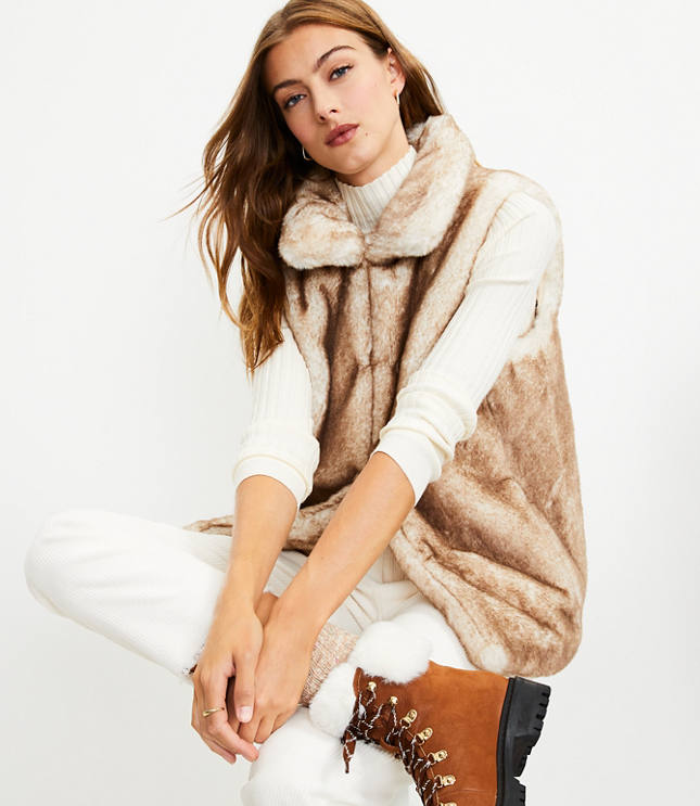 Siberian Rose Faux Fur Vest, Cozy Faux Fur Vests from Spool 72.