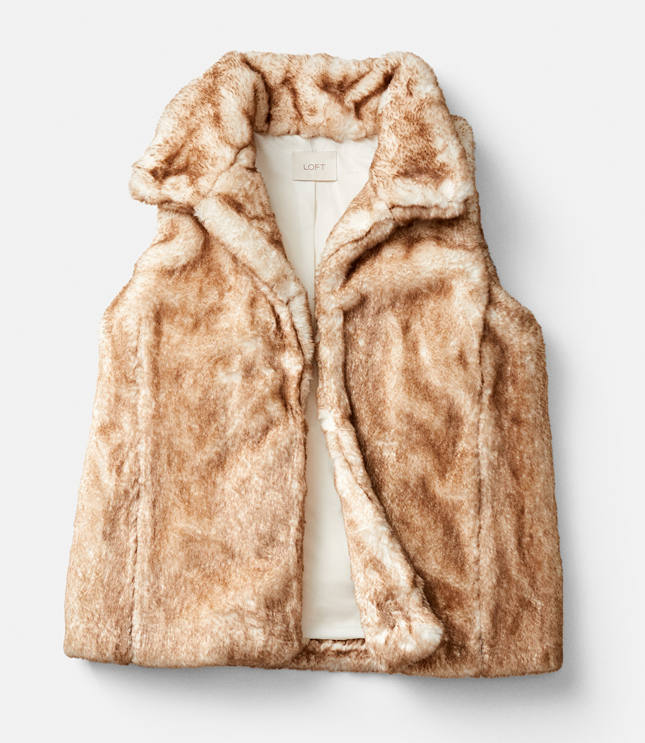 Ann taylor fur vest hotsell