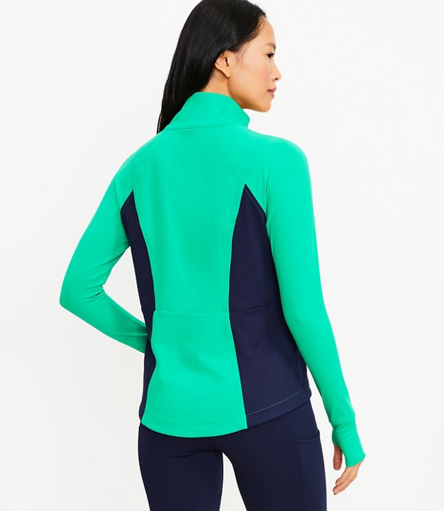 Lou & Grey Colorblock Luvstretch Zip Jacket