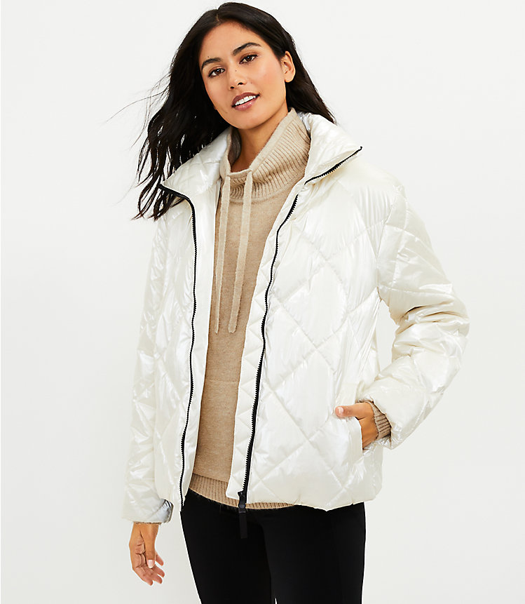 Lou & Grey Shimmer Quilted Puffer Jacket image number 0