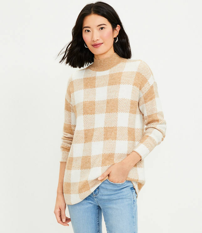 Buffalo Plaid Sweater For Women