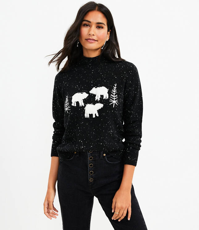 Loft polar 2025 bear sweater