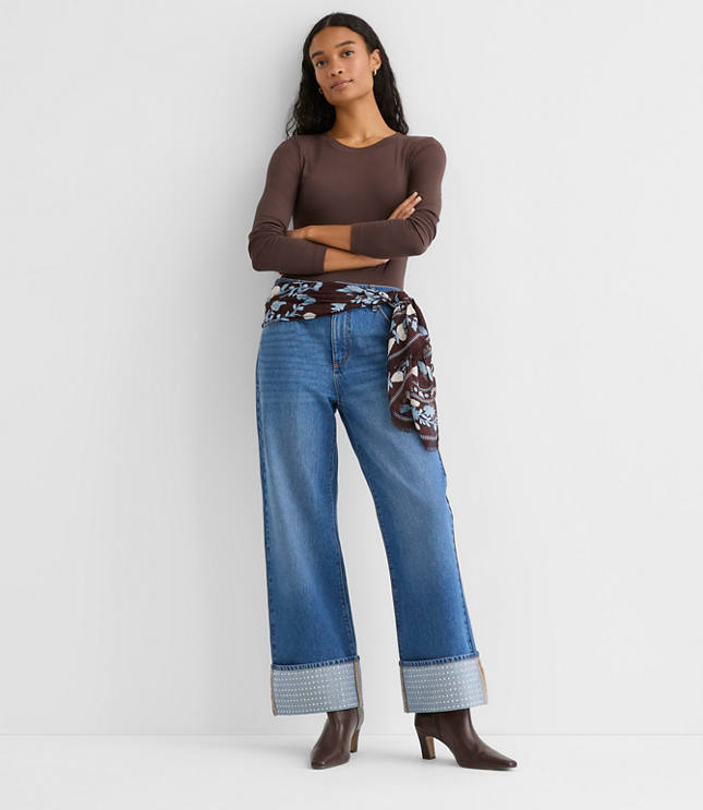 Petite Long Sleeve Crew Neck Tee