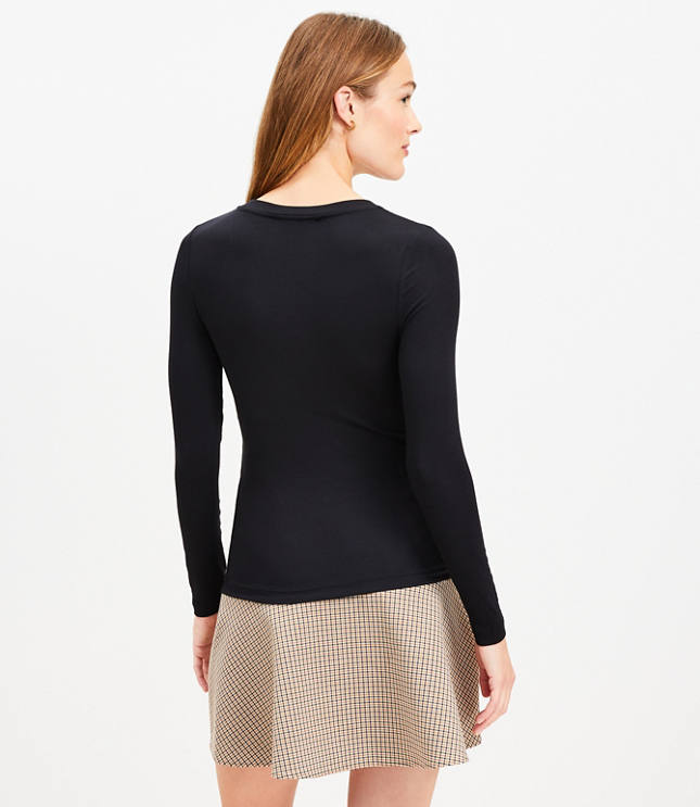 Petite Long Sleeve Crew Neck Tee