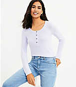 Cozy Jersey Henley Top carousel Product Image 1