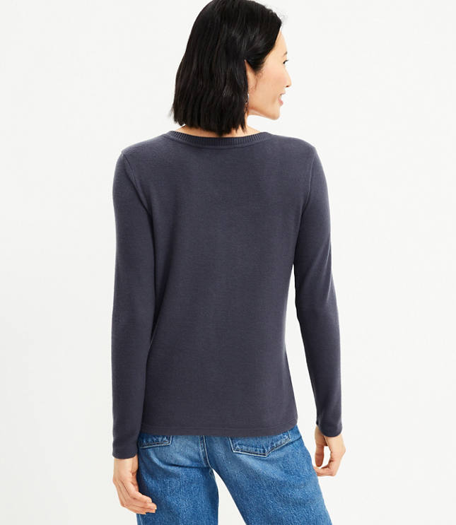 Cozy Jersey Henley Top