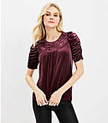 Ruched Velvet Top carousel Product Image 1
