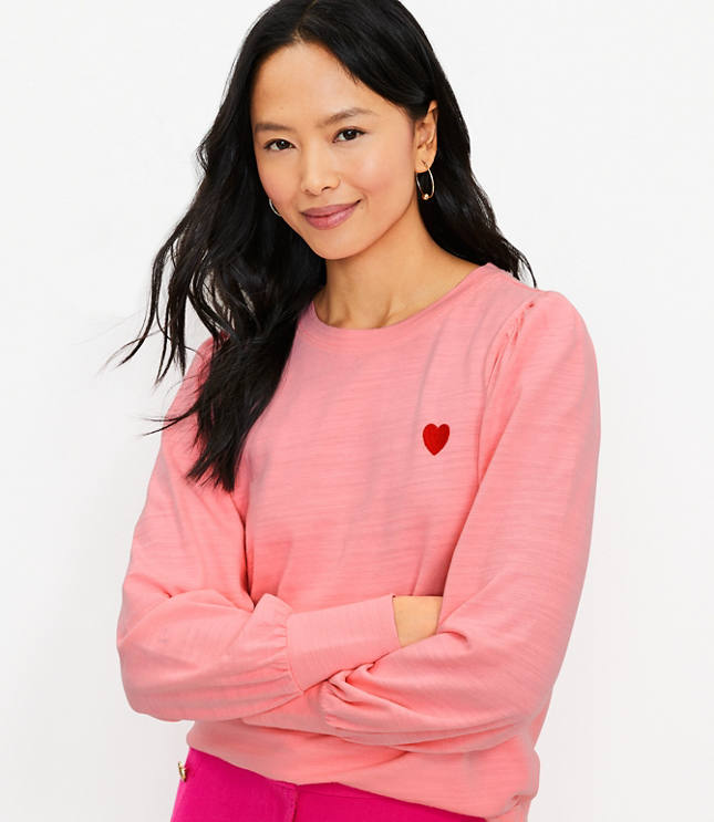 Loft discount heart sweatshirt