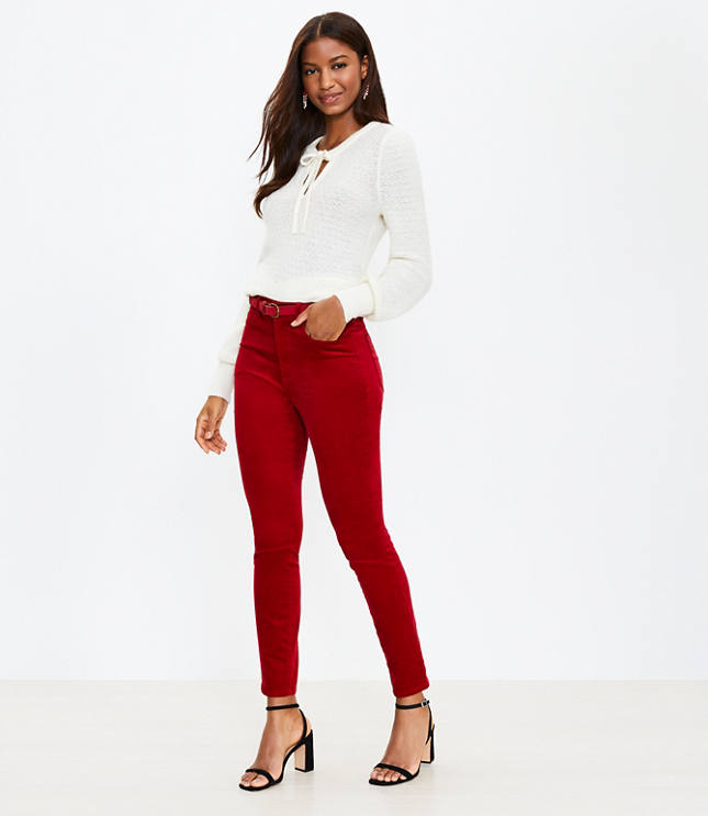 High waisted store skinny corduroy pants