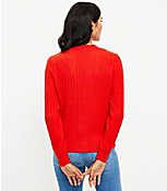 Heart Button Puff Sleeve V-Neck Cardigan carousel Product Image 3