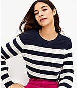 Stripe Crochet Textured Sweater carousel Product Image 2