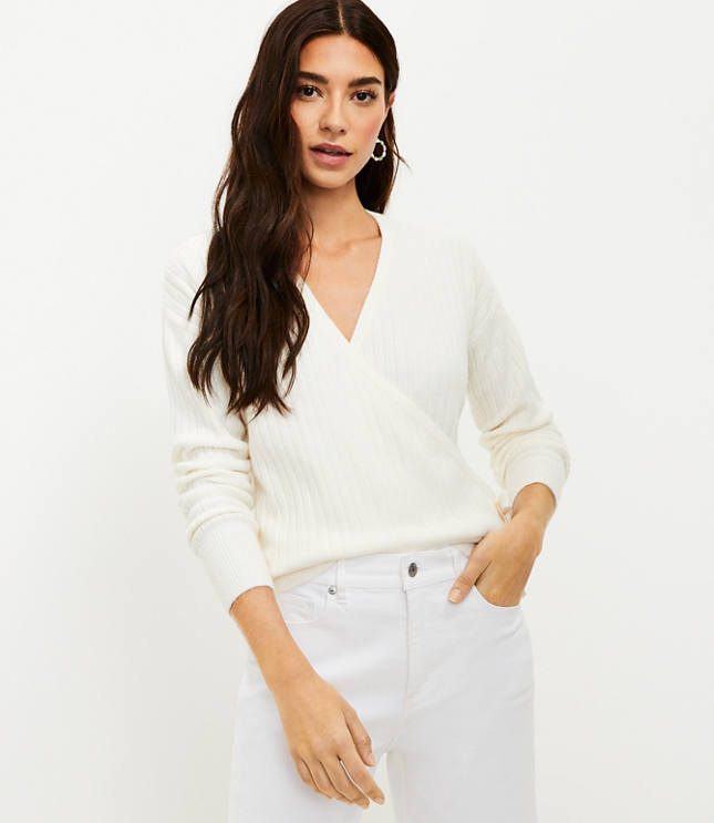 Ribbed Wrap Sweater