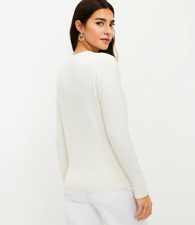 Ribbed Wrap Sweater