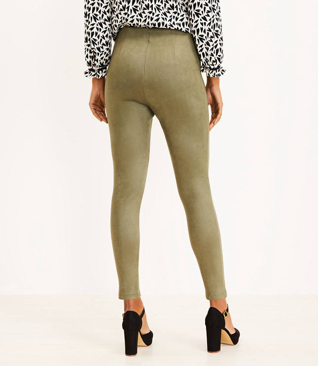 Petite Faux Suede Leggings